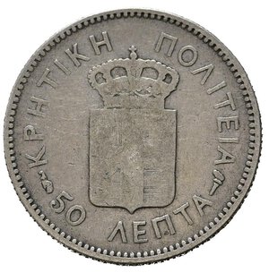 reverse: GRECIA. Creta. 50 lepta 1901.Ag. MB