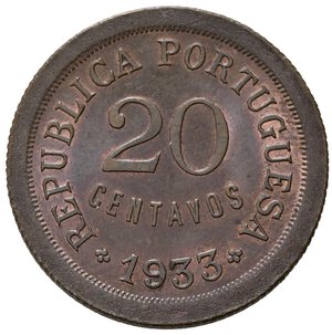 obverse: GUINEA BISSAU. 20 Centavos 1933. Km 3. FDC
