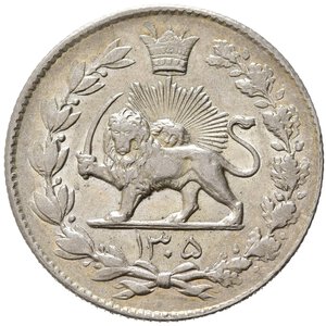 obverse: IRAN. Reza Shah. 2000 Dinars SH 1305 (1926). Ag. KM#1096. SPL+