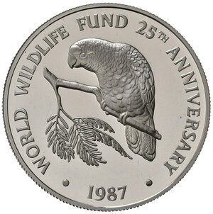 reverse: ISOLE CAYMAN. 5 Dollari 1987. Ag. Proof