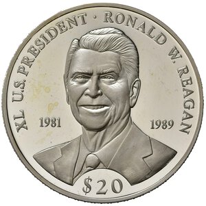 reverse: LIBERIA. 20 Dollard 2000 