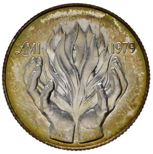 reverse: MALTA. 1 Pound 1979. Ag. KM51. P/L