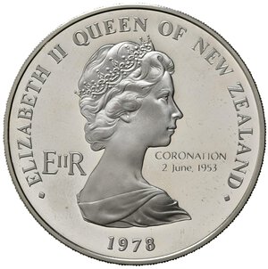 obverse: NUOVA ZELANDA. Dollaro 1978 (o). KM47a. Ag. Proof