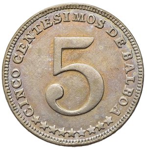 reverse: PANAMA. Repubblica. 5 centesimos di Balboa 1961. qFDC