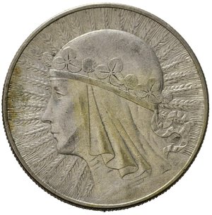 reverse: POLONIA. 10 Zlotych 1933. Ag. Y#22. BB+