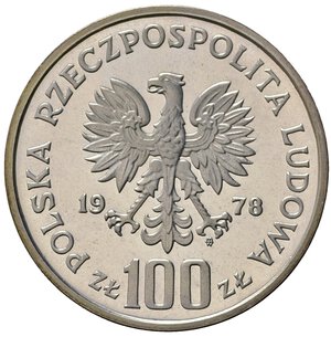 obverse: POLONIA. 100 Zlotych 1978 