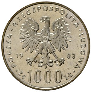 obverse: POLONIA. 1000 Zlotych 1983 