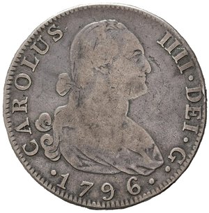 obverse: SPAGNA. Carlo IV. 4 Reales 1796 MF. Madrid. Ag. KM 431.1. MB+