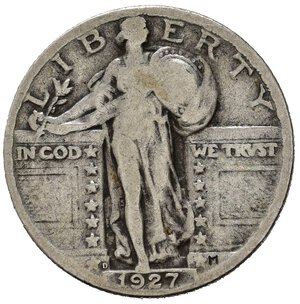 reverse: STATI UNITI. 1/4 dollar 1927 D 