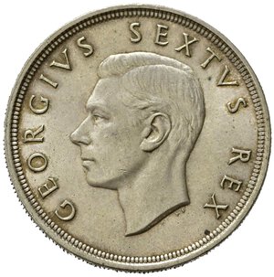 obverse: SUD AFRICA. 5 shillings 1949. KM 40.1. Ag.  Spl