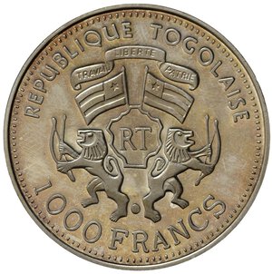 obverse: TOGO. 1000 Francs 1999 