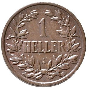 reverse: AFRICA ORIENTALE TEDESCA. DOA (Deutsch-Ostafrika). 1 Heller 1913. Cu. Km7. SPL
