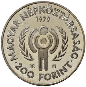 obverse: UNGHERIA. 200 Forint 1979. Ag. Proof