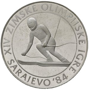reverse: YUGOSLAVIA. 500 Dinara 1984. Ag. KM110. Proof