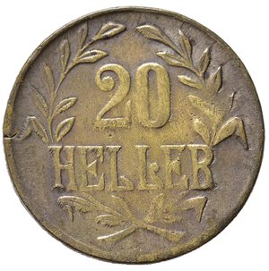reverse: AFRICA ORIENTALE TEDESCA. DOA (Deutsch-Ostafrika). 20 Heller 1916 T. KM15a. BB+