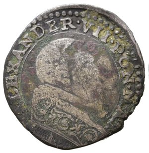 obverse: BOLOGNA. Stato Ponticio. Alessandro VII (1655-1667). Muraiola da 2 bolognini. Mi 1,46 g. MIR 1879/1; Munt. 72. RR. MB