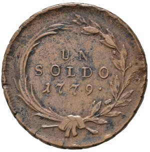 reverse: MILANO. Maria Teresa d Asburgo (1740-1780). 1 soldo 1779 W. Vienna.  Cu (7,86 g - 24,7 mm). MIR 440/4. Raro. BB