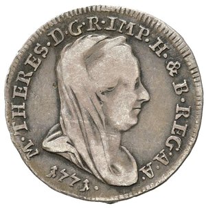 obverse: MILANO. Maria Teresa d Asburgo (1740-1780). Da 10 soldi 1771. Ag (1,82 g). MIR 427/1. RR. MB