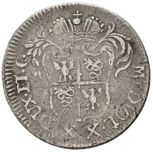 reverse: MILANO. Maria Teresa d Asburgo (1740-1780). Da 20 soldi 1762. Ag (3,59 g). MIR 424/1. Rara. MB