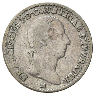 obverse: MILANO. Francesco I d Asburgo - Lorena (1815-1835). 1/4 di lira 1823 M. Ag. MIR 508/2. NC. MB