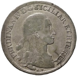 obverse: NAPOLI. Ferdinando IV di Borbone (1759-1816). Piastra da 120 grana 1788. Ag. qBB