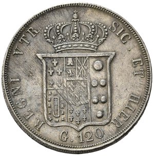reverse: NAPOLI. Ferdinando II di Borbone (1830-1859). Piastra da 120 grana 1848. Ag. Magliocca 556. BB