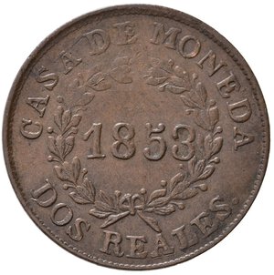 reverse: ARGENTINA. Buenos Aires. 2 Reales 1853. Cu. KM9. BB+
