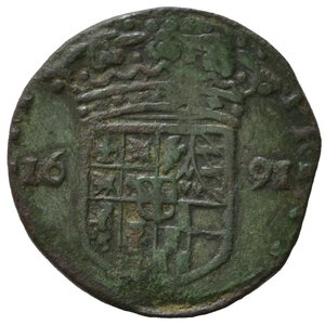 obverse: SAVOIA. Vittorio Amedeo II (1675-1720). 2,5 soldi 1691. Mi (2,66 g). MIR 872/a. BB