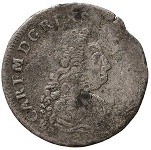 reverse: SAVOIA. Carlo Emanuele III. Primo periodo (1730-1755). 5 Soldi 1741  II tipo. Mi (3,25 g). Cud. 1045a. R. MB