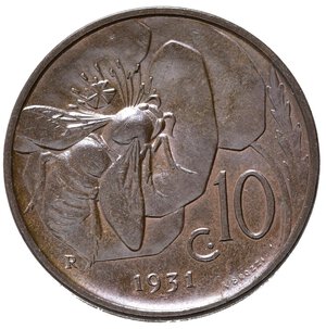 reverse: Regno d Italia. Vittorio Emanuele III (1900-1943). 10 centesimi 1931 