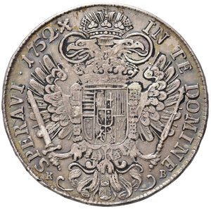 reverse: AUSTRIA. Francesco I. Tallero 1752 KB. Ag (27,60 g). KM2038. MB/BB