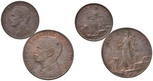obverse: Regno d Italia. Vittorio Emanuele III. Lotto di 2 monete in alta conservazione. Cu. 1 centesimo 1914 e 2 centesimi 1915. qFDC-FDC