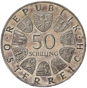 reverse: AUSTRIA. 50 Schilling 1968. Ag. qFDC