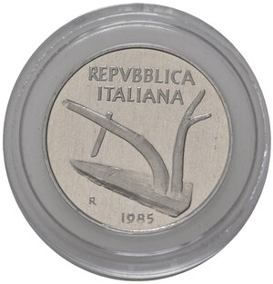 obverse: Repubblica Italiana. 10 lire 1985. Proof