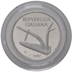 obverse: Repubblica Italiana. 10 lire 1987. Proof