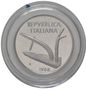 obverse: Repubblica Italiana. 10 lire 1988. Proof