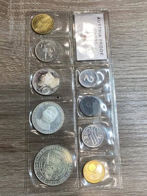 obverse: AUSTRIA. Serie divisionale 1972 set coins. Proof