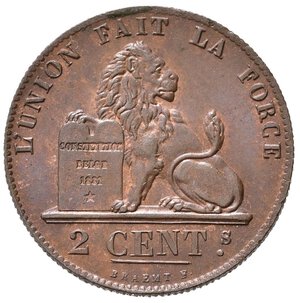 reverse: BELGIO. Leopoldo I. 2 centimes 1846. KM#4.2. FDC