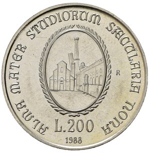 reverse: Repubblica Italiana. 200 Lire 1988 