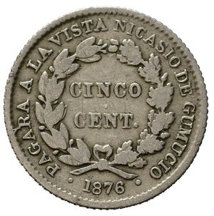 reverse: BOLIVIA. Cochabamba. Token da 5 centavos 1876. Ni. Raro. MB