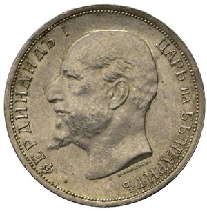 obverse: BULGARIA. Ferdinando I (1887-1918). 1 Lev 1913. Ag. KM#31. qFDC