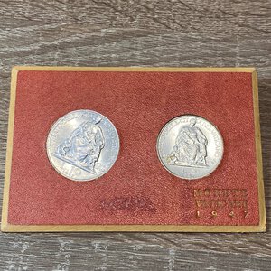 obverse: VATICANO. Pio XII. Souvenir con 2 monete da 5 e 10 lire 1947 in cartoncino. SPL-FDC