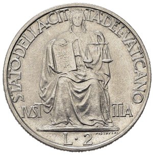 obverse: VATICANO. Pio XII. 2 lire 1942. qFDC