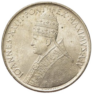 obverse: Giovanni XXIII. 500 Lire 1962 Concilio. Ag. qFDC