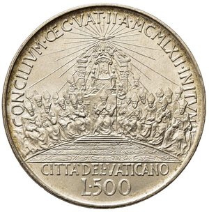 reverse: Giovanni XXIII. 500 Lire 1962 Concilio. Ag. qFDC