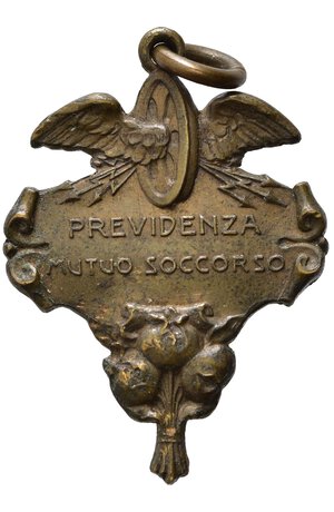 reverse: Medaglie Italiane. Medaglia Previdenza Mutuo Soccorso - Ferrovieri Italiani. AE (5,49 g). Coniazione Johnson. SPL