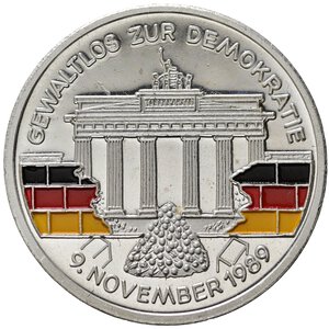 obverse: GERMANIA. Medaglia Muro di Berlino 1989. Ag 13,67 g. Proof