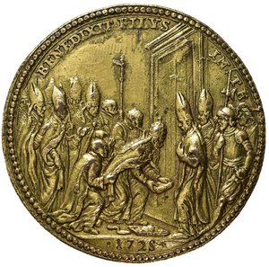 reverse: MEDAGLIE PAPALI. ROMA. Benedetto XIII (1724-1730). Medaglia anno II 1725 