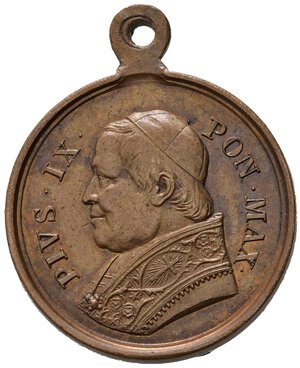 obverse: Medaglie Papali. Pio IX (1846-1870). Roma. AE (7,08 g) Opus Speranza. SPL