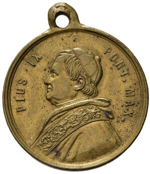 obverse: Medaglie Papali. Pio IX (1846-1870). Roma. Medaglia 1869 Concilio Ecumenico. AE dorato (4,00 g). SPL